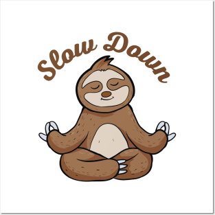 Slow Down Sloth Posters and Art